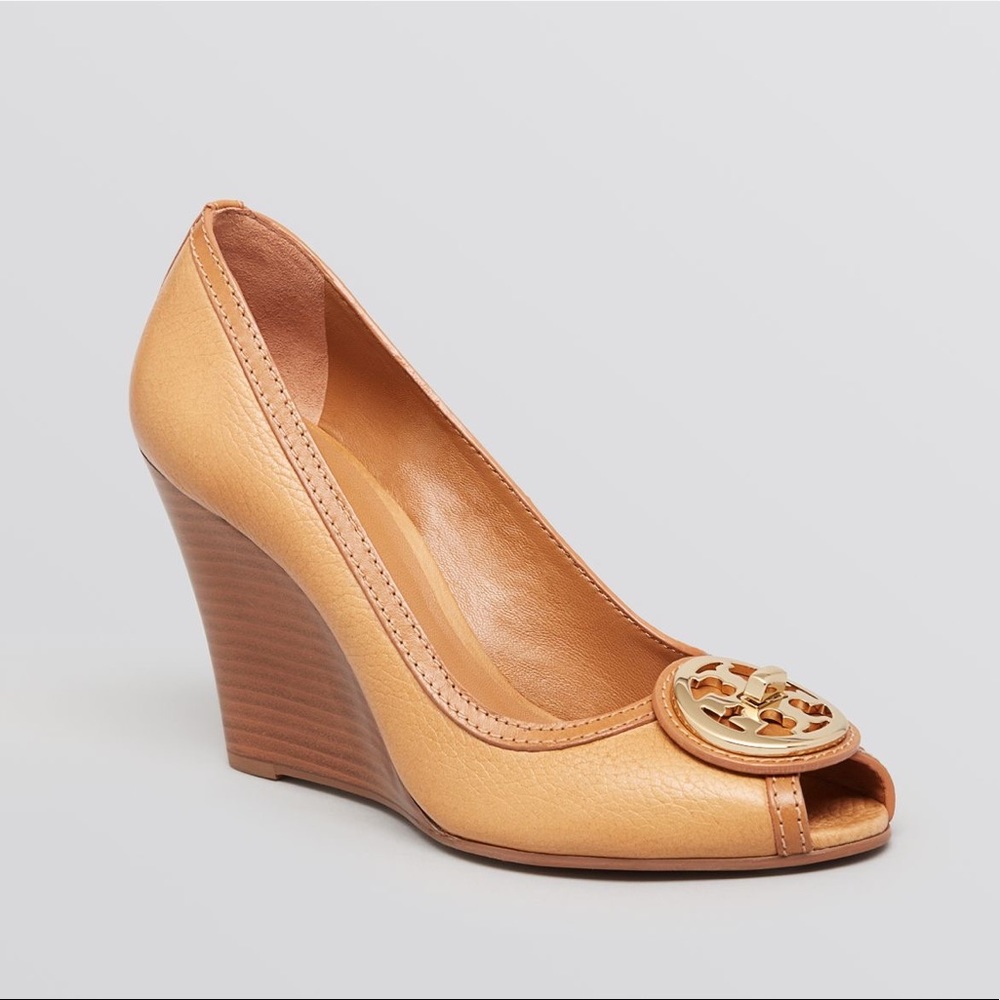 Tory Burch Selma Peep Toe Wedges